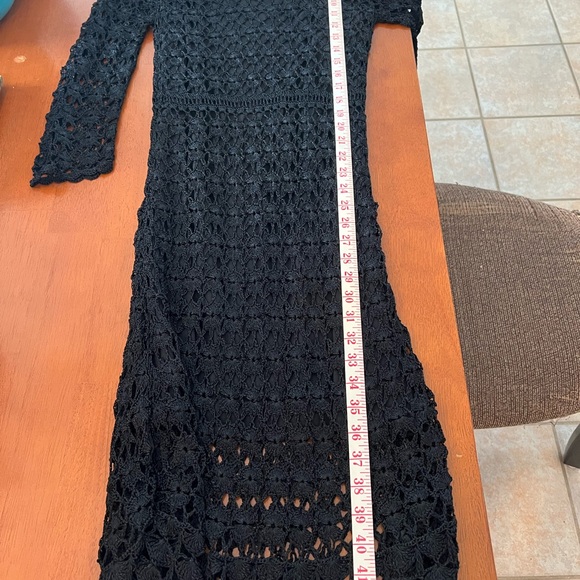 INC black crochet dress with metallic threading, L - Picture 6 of 6